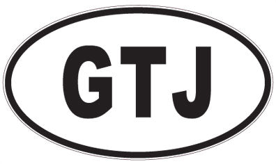 GTJ - 3 Letter Initials Oval Magnet