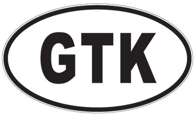 GTK - 3 Letter Initials Oval Magnet