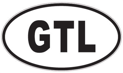 GTL - 3 Letter Initials Oval Magnet