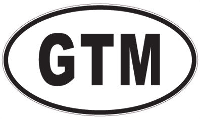 GTM - 3 Letter Initials Oval Magnet