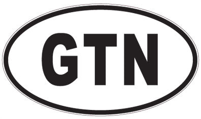 GTN - 3 Letter Initials Oval Sticker
