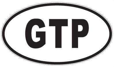 GTP - 3 Letter Initials Oval Sticker