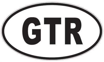 GTR - 3 Letter Initials Oval Sticker