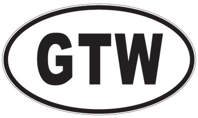 GTW - 3 Letter Initials Oval Sticker
