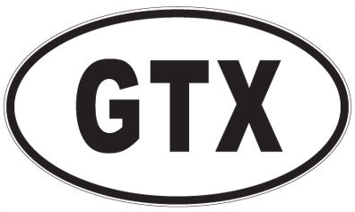 GTX - 3 Letter Initials Oval Sticker