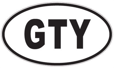 GTY - 3 Letter Initials Oval Magnet