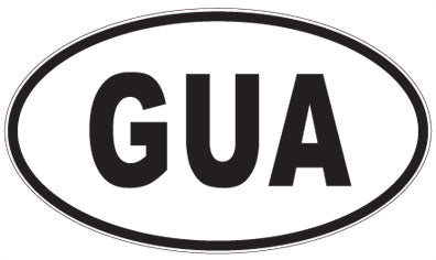 GUA - 3 Letter Initials Oval Sticker