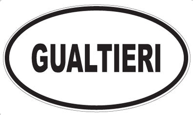 GUALTIERI - Oval Magnet