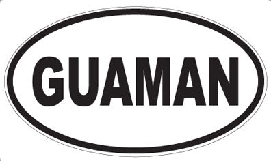GUAMAN - Oval Magnet