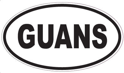 GUANS - Oval Sticker