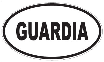 GUARDIA - Oval Magnet