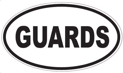 GUARDS - Oval Sticker