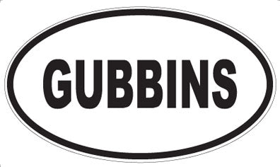 GUBBINS - Oval Magnet