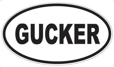 GUCKER - Oval Magnet