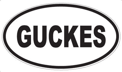 GUCKES - Oval Magnet
