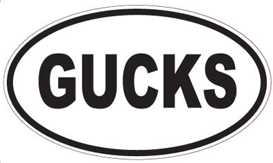 GUCKS - Oval Sticker