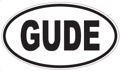 GUDE - Oval Sticker