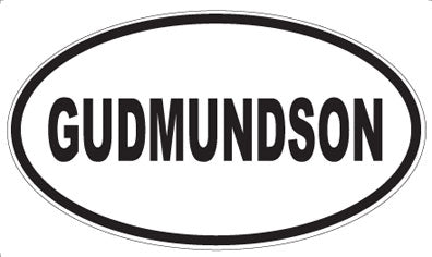 GUDMUNDSON - Oval Magnet