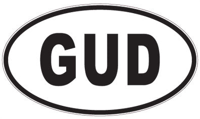 GUD - 3 Letter Initials Oval Magnet