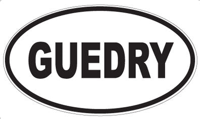 GUEDRY - Oval Magnet
