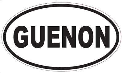 GUENON - Oval Sticker