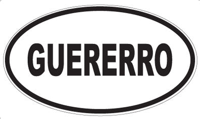 GUERERRO - Oval Magnet