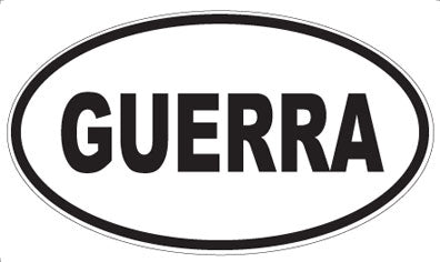 GUERRA - Oval Magnet