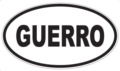 GUERRO - Oval Magnet