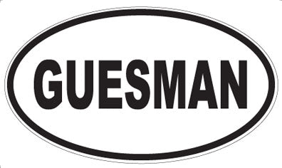 GUESMAN - Oval Magnet