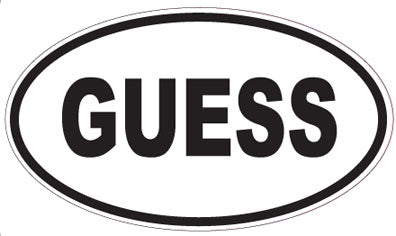 GUESS - Oval Sticker