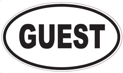 GUEST - Oval Sticker