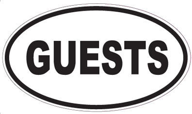 GUESTS - Oval Sticker