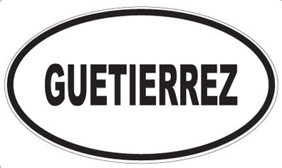 GUETIERREZ - Oval Magnet