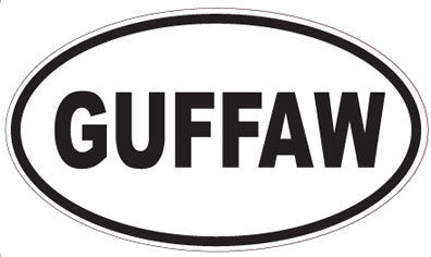 GUFFAW - Oval Sticker