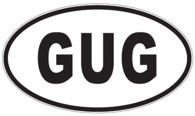 GUG - 3 Letter Initials Oval Magnet
