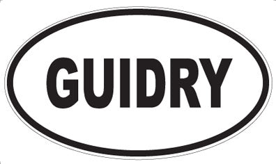 GUIDRY - Oval Magnet