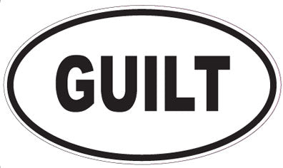 GUILT - Oval Sticker