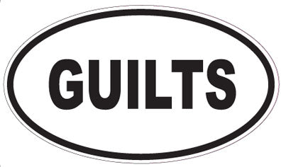 GUILTS - Oval Sticker