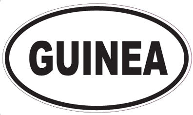 GUINEA - Oval Sticker
