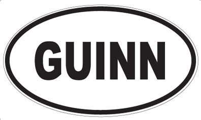 GUINN - Oval Magnet