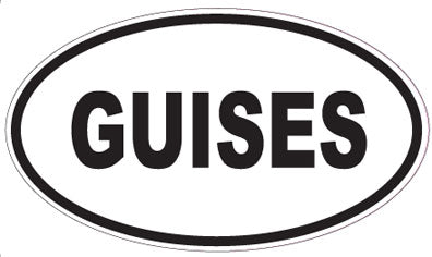 GUISES - Oval Sticker