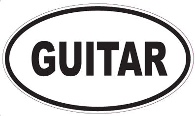 GUITAR - Oval Sticker