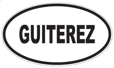 GUITEREZ - Oval Sticker