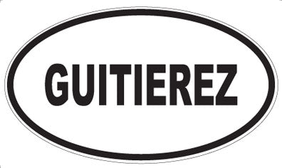 GUITIEREZ - Oval Magnet