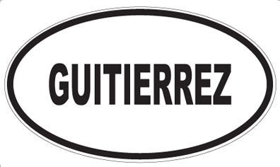 GUITIERREZ - Oval Sticker