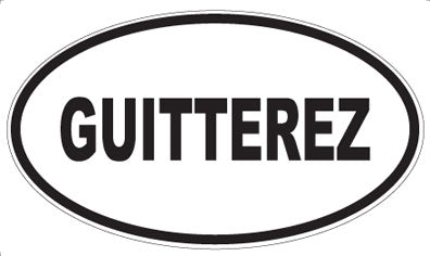 GUITTEREZ - Oval Sticker