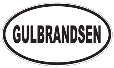 GULBRANDSEN - Oval Sticker