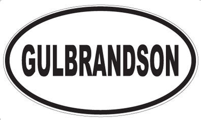 GULBRANDSON - Oval Magnet