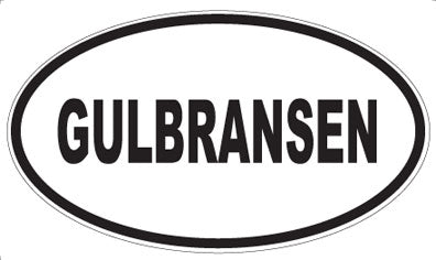 GULBRANSEN - Oval Sticker
