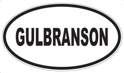 GULBRANSON - Oval Sticker